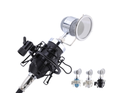 Conjunto De Microfone De Gravação Condensador Profissional De Áudio Com Suporte Anti-shock Preto