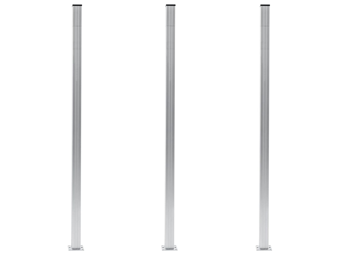 Fence Post, Fence Posts Vidaxl Prateado Wpc (n/a)