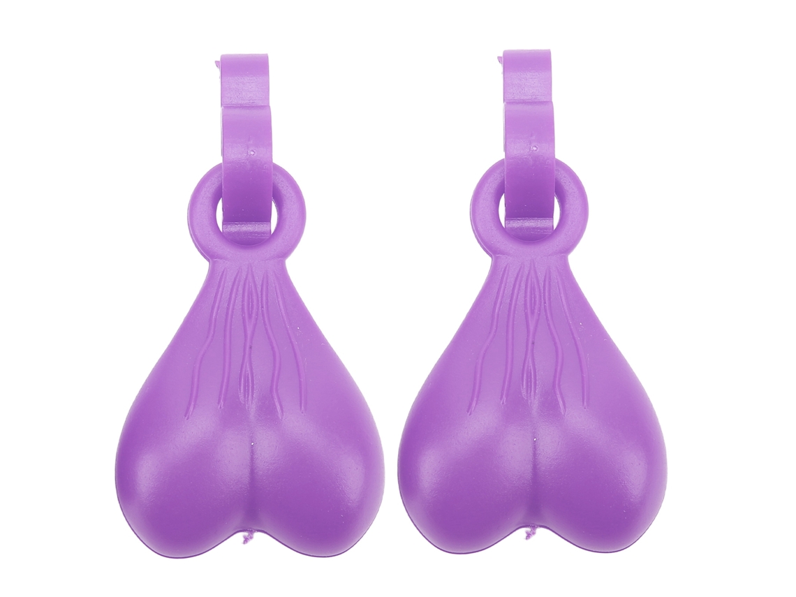 Chaveiro de Pantufa Roxo Cute Presente de Aniversário