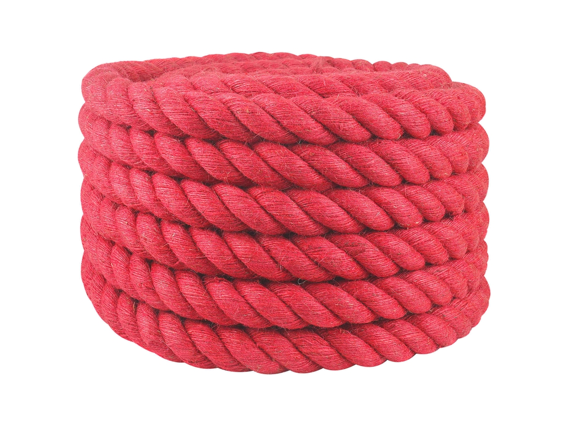 Vidaxl Corda De Juta 50 Mm Vermelho 100% Juta Tossa