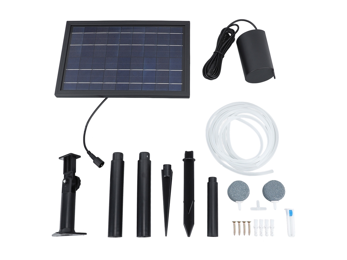 Bomba de Ar Solar Primerox 10v 8w para Lagoa e Aquário com Mangueira Ip64