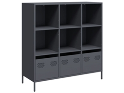 Aparador Alto 101,5x39x103,5 Cm Aço Antracite MAISON EXCLUSIVE
