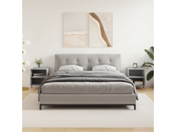 Vidaxl Mesas Cabeceira 2pcs 40x30x50cm Derivados Madeira Cinza-cimento