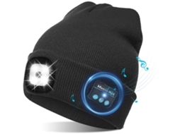 Gorro Led Bluetooth 5.0 Alto-Falante Estéreo Embutido e Microfone Iluminação de Malha Quente de Inverno Música Sem Fio Bluetooth ZHUODIKE
