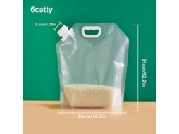 10 Bolsas Herméticas Antihumedad para Granos com Bico, Transparentes e Reutilizáveis para Armazenamento na Cozinha 3l