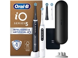 Oral-b Io 5n Pack De 2 Cepillos De Dientes Eléctricos ,nuevo, Caja Abierta Y Rota, Con Mango Recargable, 2 Cabezales Y Estuche De Viaje Con Cargador,