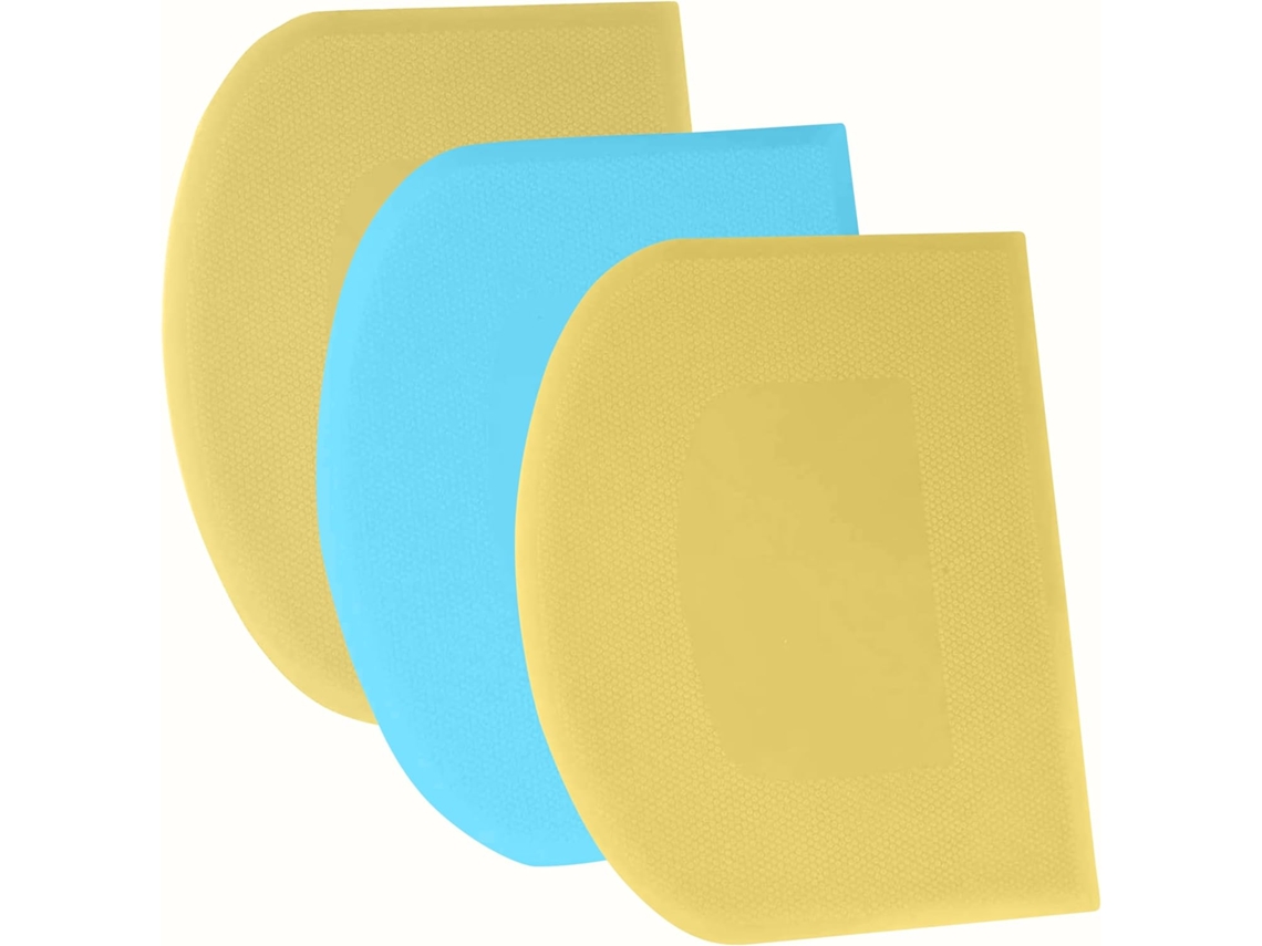 Raspador de Massa, Cartão de Massa, 3pcs, Azul + Amarelo ZYBLSSBB