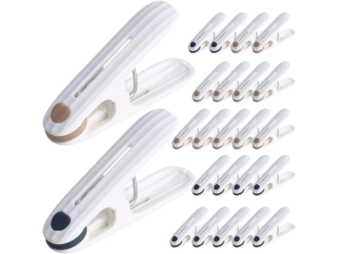 Yarnow Conjunto De 24-prendedores Roupa Multiuso, Plástico Resistente, Aderência Antiderrapante Para Colchas E Toalhas