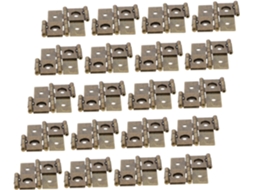 Conjunto De 20 Dobradiças Duplas Para Móveis E Divisórias, Em Aço Laminado A Frio Com Abertura Flexível
