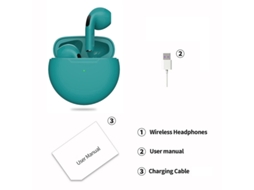 Fones de Ouvido Sem Fio Bluetooth 5.4 MDUG (azul)