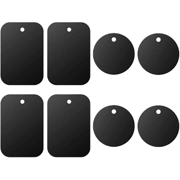 Conjunto De 8 Placas Metálicas Universais Com Adesivo Para Suporte Magnético De Celular Para Carro (compatível Com Suporte Magnético)