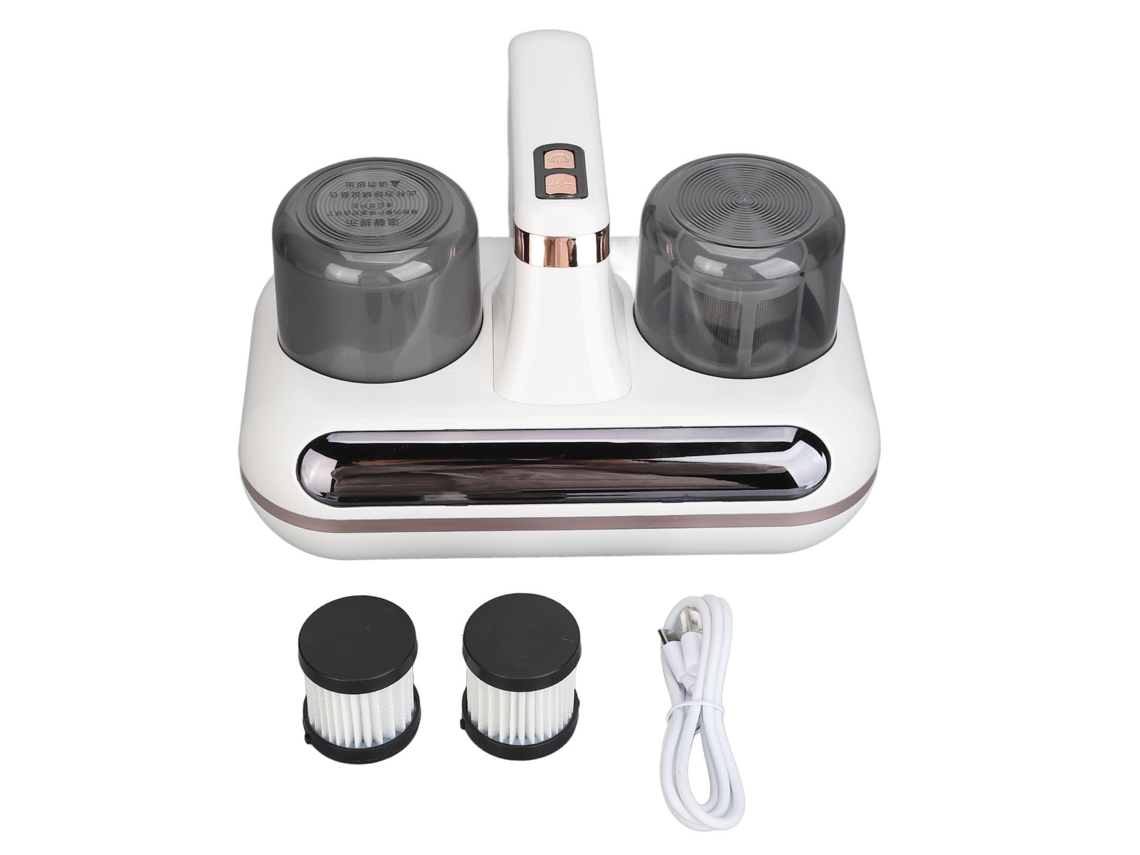 Aspirador de cama sem fio uv com sucção forte display de umidade para colchões travesseiros sofás branco | S/MARCA