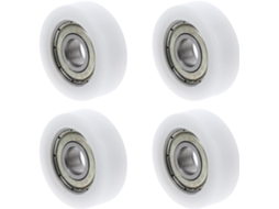 Conjunto De 4 Polias Guia Com Rolamentos Rolos Revestidos Nylon Para Portas E Janelas, Com Funcionamento Suave E Design
