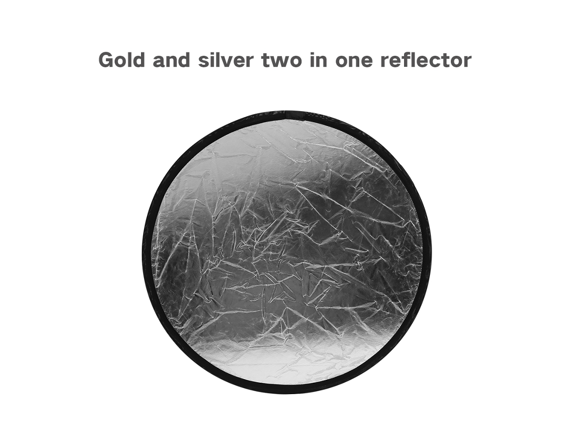 Portable 23.6" 60cm 2 In 1 Goldsilver Photography Studio Light Reflector Board LAXISCREED