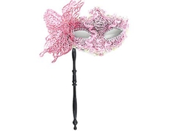 Máscara De Halloween Com Suporte Para Festa, Baile De Formatura, Baile De Máscaras, Palco, Cosplay, Adereços, Meia Máscara Veneziana Para Mulheres (ro