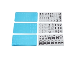 3 Pratos De Estampagem Para Arte De Unhas Em Aço Inoxidável Com Filme Azul Protetor E Padrões Variados