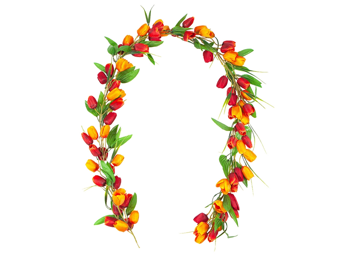 Laxiscreed Vinha De Tulipas Artificiais Para Decoração De Primavera, Casa, Casamentos E Eventos Ao Ar Livre