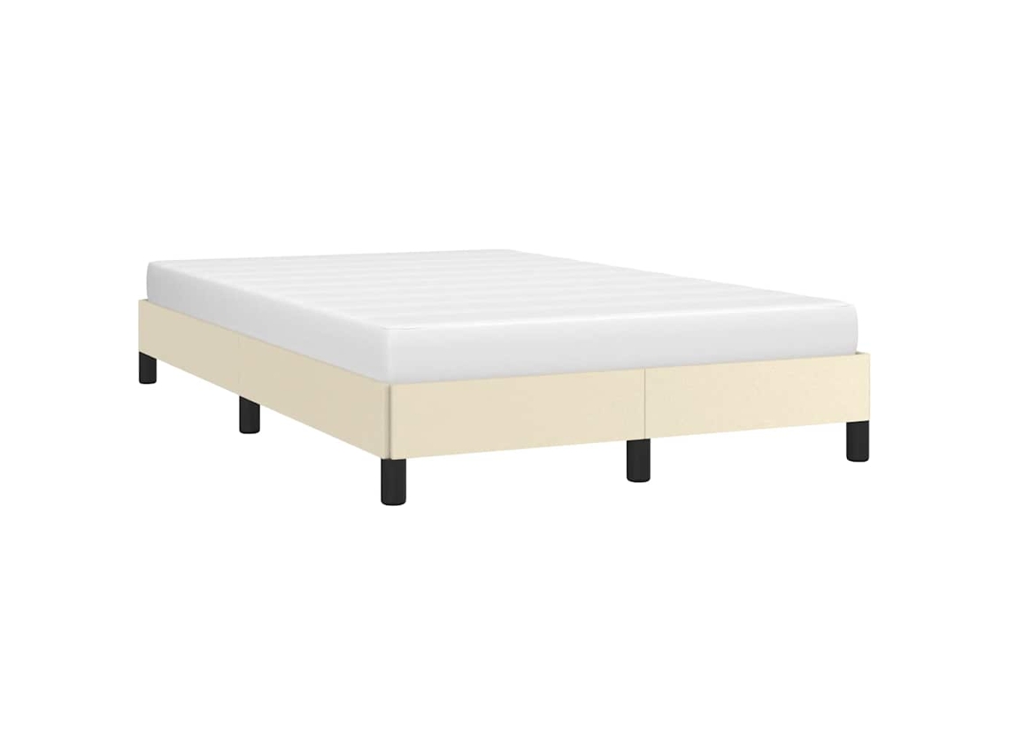 Vidaxl Moldura De Cama Sem Creme De Colchão 120x190 Cm Couro Do Falso