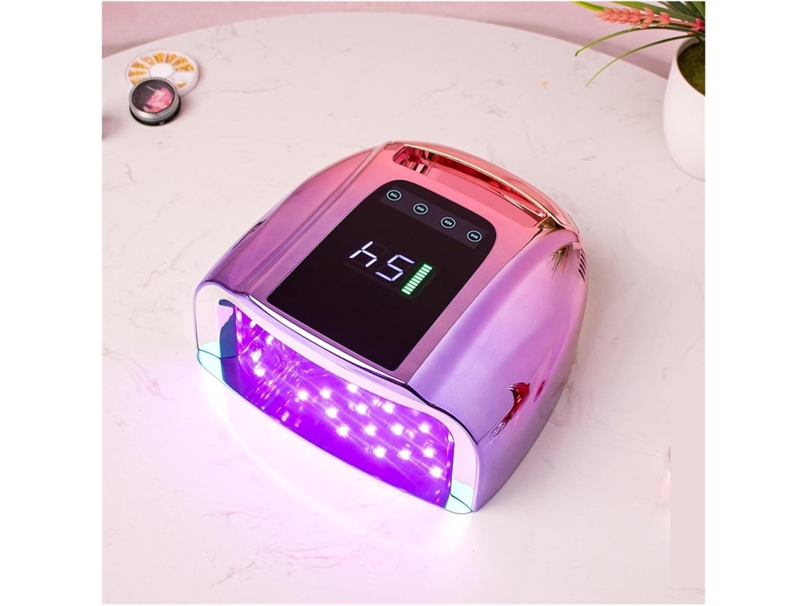 Lâmpada UV LED para unhas SFUSHOS, modo degradê roxo, sem fio e recarregável