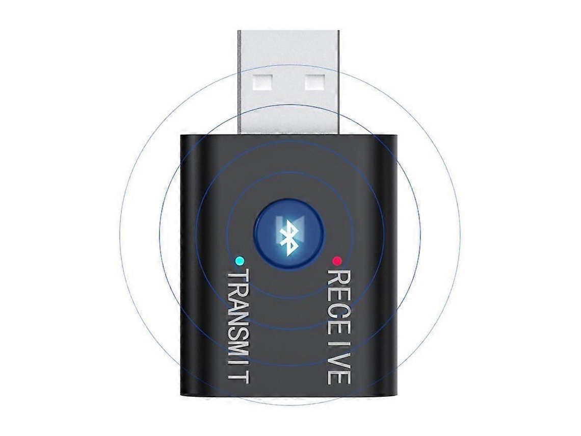 2 Unidades De Transmissor E Receptor De Música Bluetooth Usb 5.0 3 Em 1 Para Tv E Computador