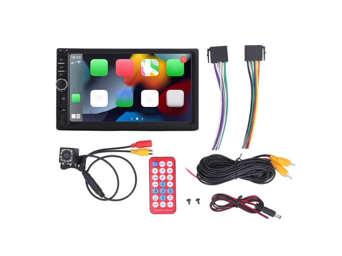 Rádio Carro 7 Polegadas Tela Touch Android Auto Câmera Ré