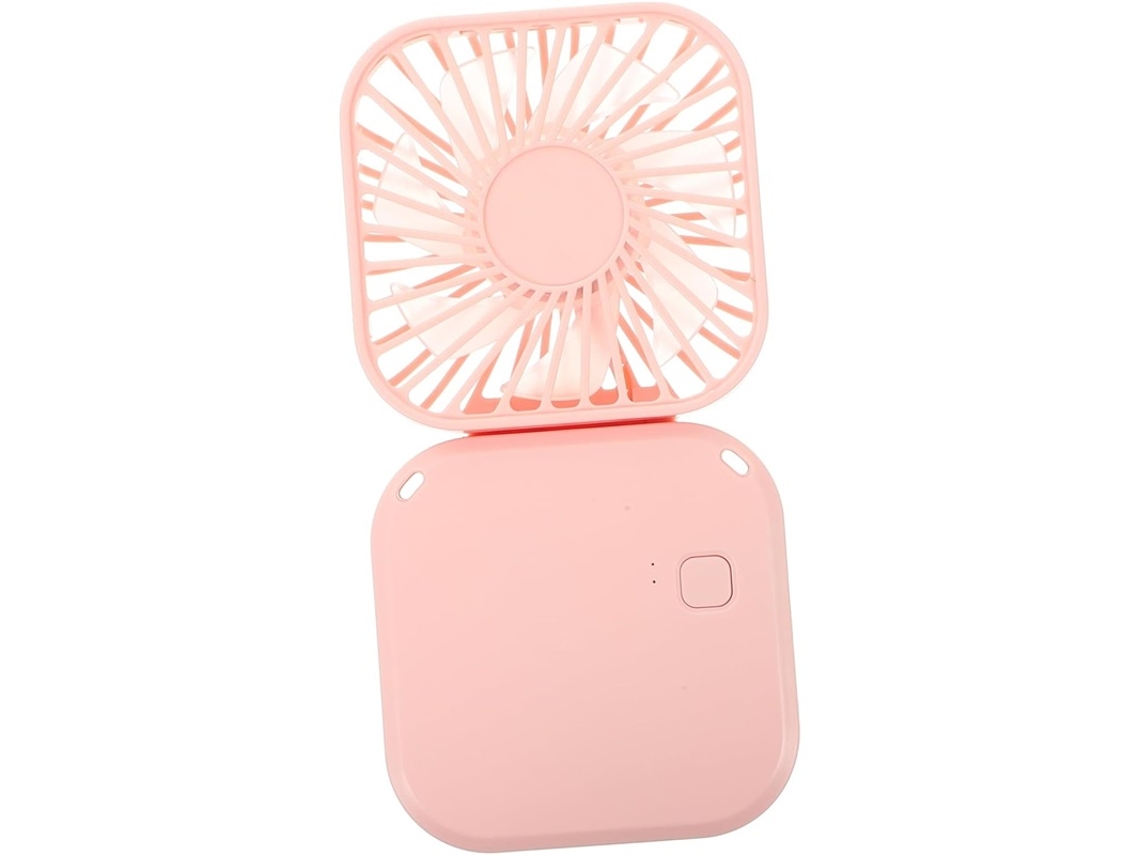 Mini Ventilador Dobrável Pescoço Usb 2funções Rosa