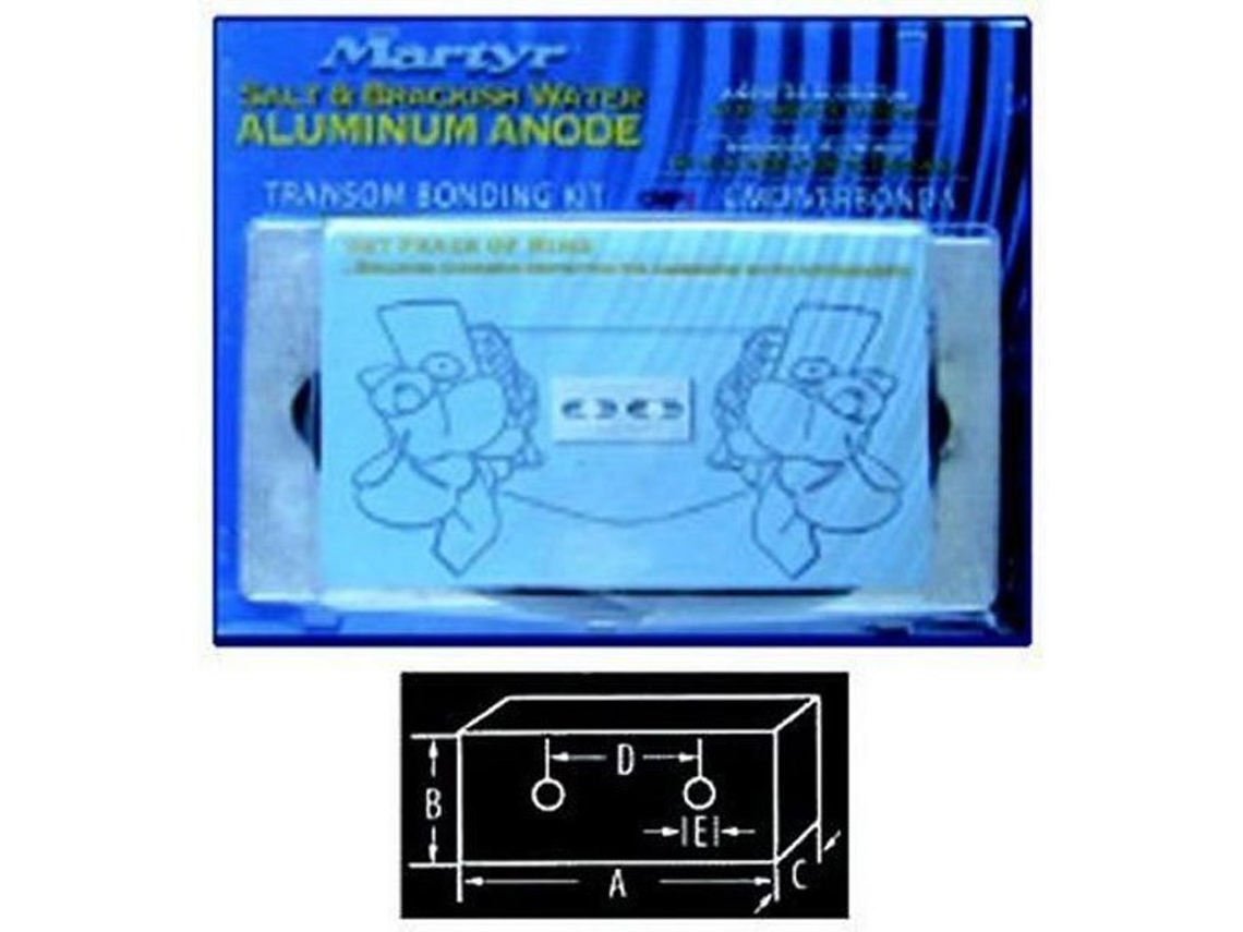 Ânodo de Alumínio Kit Azul 330 Mmmartyr Anodes