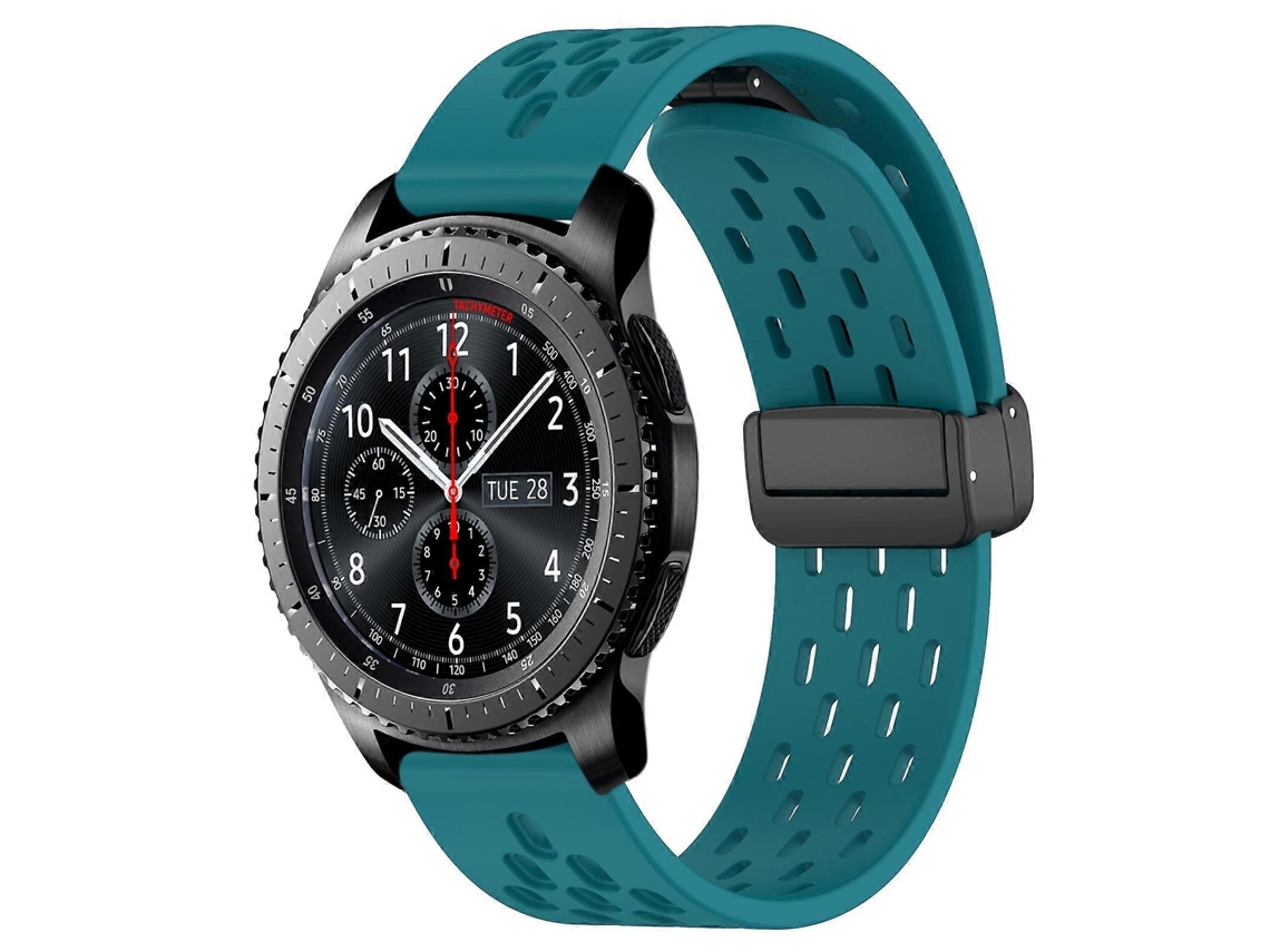Pulseira De Silicone Dobrável De 22 Mm Com Fecho Magnético