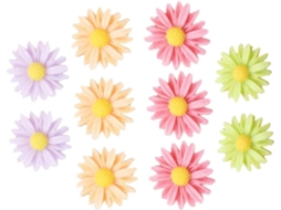 Alfinetes Decorativos Em Formato Flor Bestonzon, Em Resina, Com Design Criativo De Margaridas, 10 Unidades Para