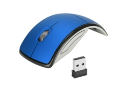 Ratón inalámbrico USB mini, ergonómico y portátil de 2,4 GHz con receptor para portátil y oficina (azul) | S/MARCA