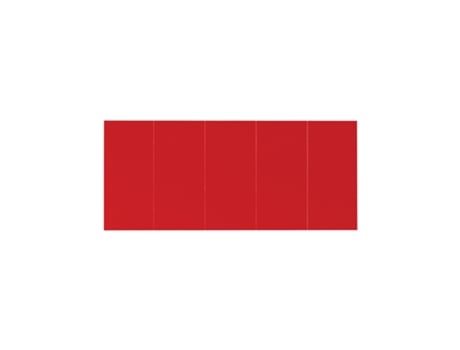 Bi Office Fitas Magnéticas Com Apagamento A Seco, 2,22 X 5 Cm, Vermelho, 25 Unidades Fm2404