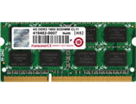 Memória RAM DDR3 TRANSCEND JM1600KSN-4G (1 x 4 GB - 1600 MHz - CL 11)
