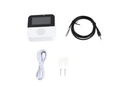 Medidor de temperatura e umidade WiFi YURU, app, tela LCD de 2.9 polegadas, alarme, para casa | S/MARCA