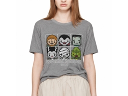Rockinstone Universal Monsters Squares Graphite Heather T-shirt Size:xxxl
