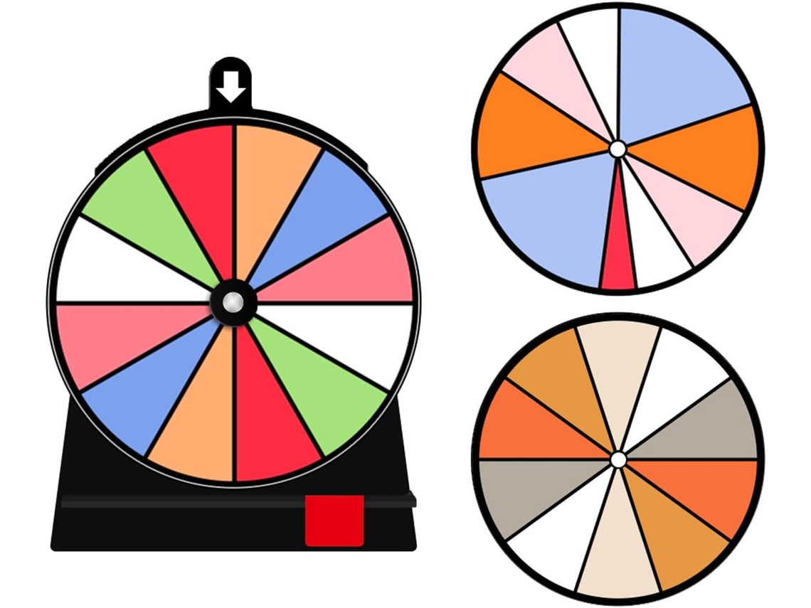 Conjunto De 3 Peças De Jogo De Roleta Portátil Com Visuais Vibrantes E Design Apagável, Ideal Para Festas