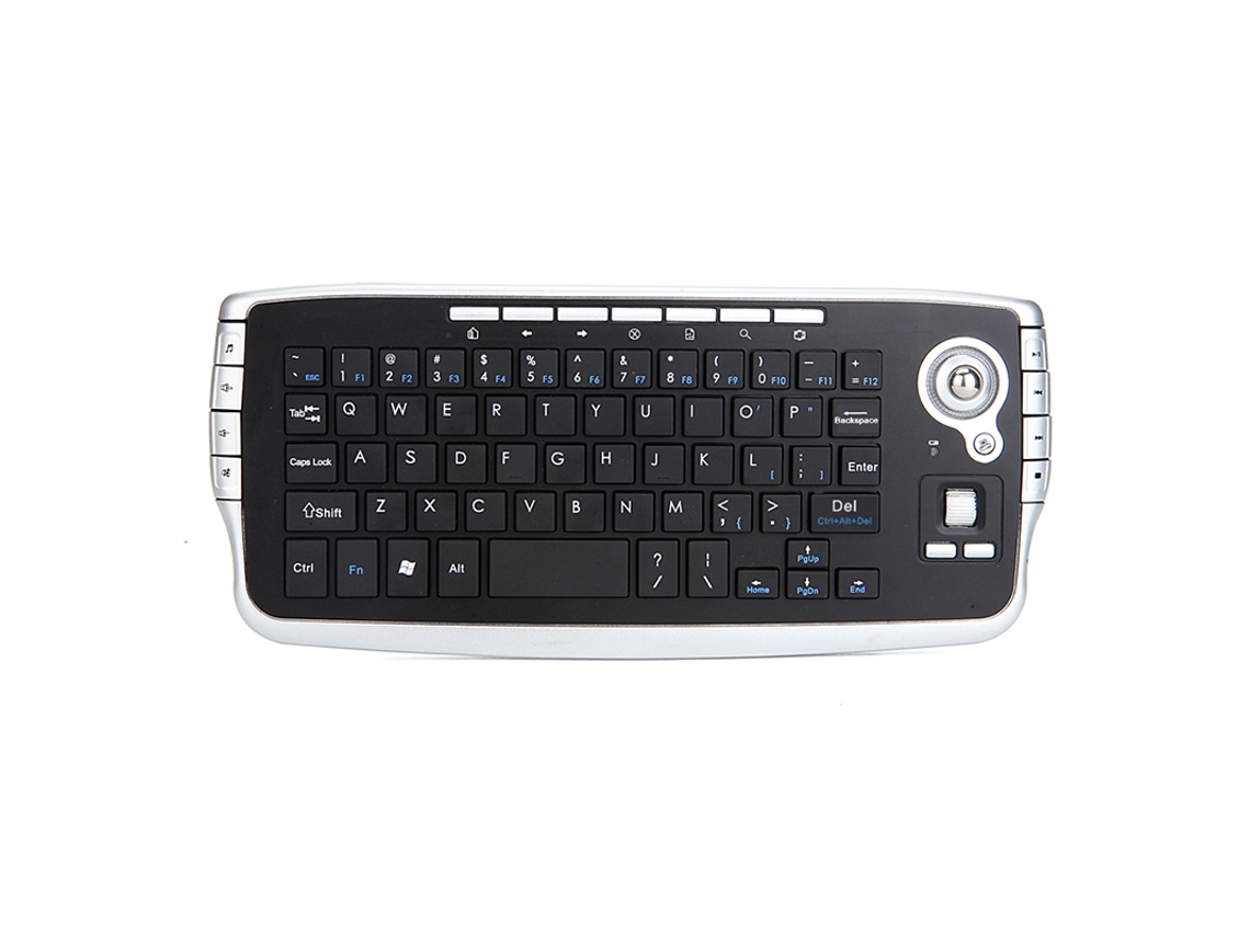 (prateado) Teclado Portátil Com Trackball E Roda De Rolagem, Mini Teclado Usb