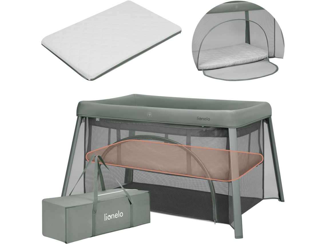 Cama de Viagem LIONELO Mila 2 em 1 Verde