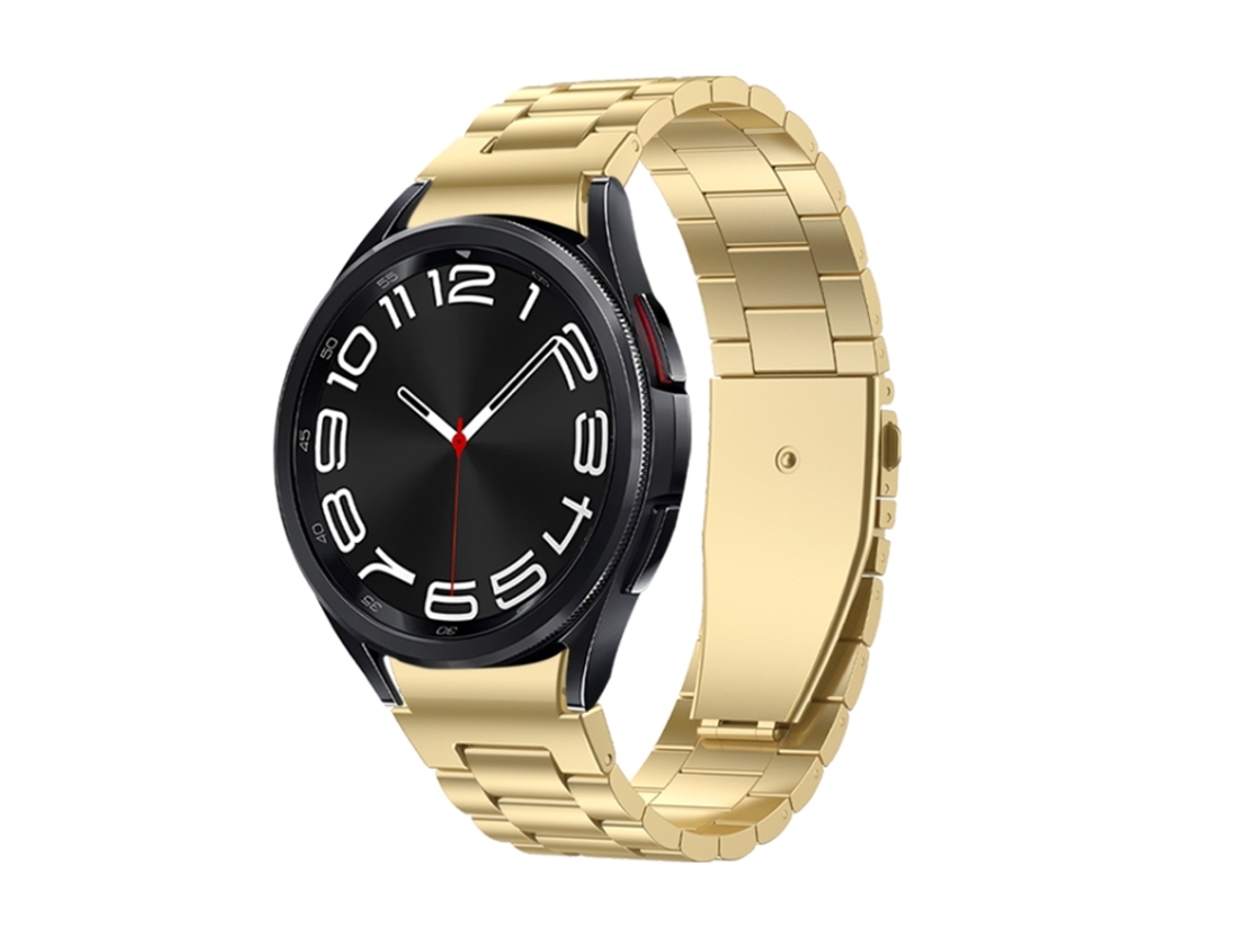 Bracelete para Samsung Galaxy Watch 6 Metal Três Tensões Ouro XIAOMOYU