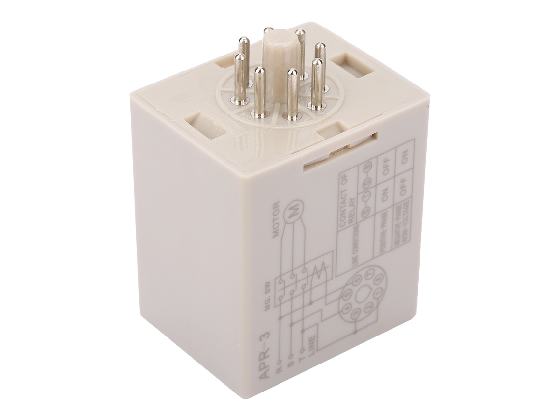 Laxiscreed Relé De Controlo De Fase 8 Pinos Ac380v, Carga Resistiva 5a, 250vac