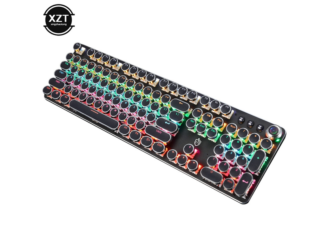 Teclado mecânico Gaming HHZ USB LED e 104 Teclas
