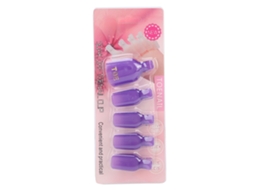 5pcs Clips Para Remoção De Esmalte Em Gel Cápsulas Soak Off Para Unhas De Pé Uv Reutilizáveis Roxo