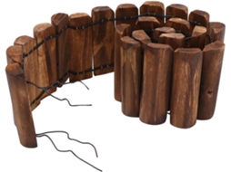 Cerca de Postes de Madeira Carbonizada Inoomp, 15 Cm de Altura,, para Jardim, Decorativa e para Paisagismo, para Uso CHABERLU