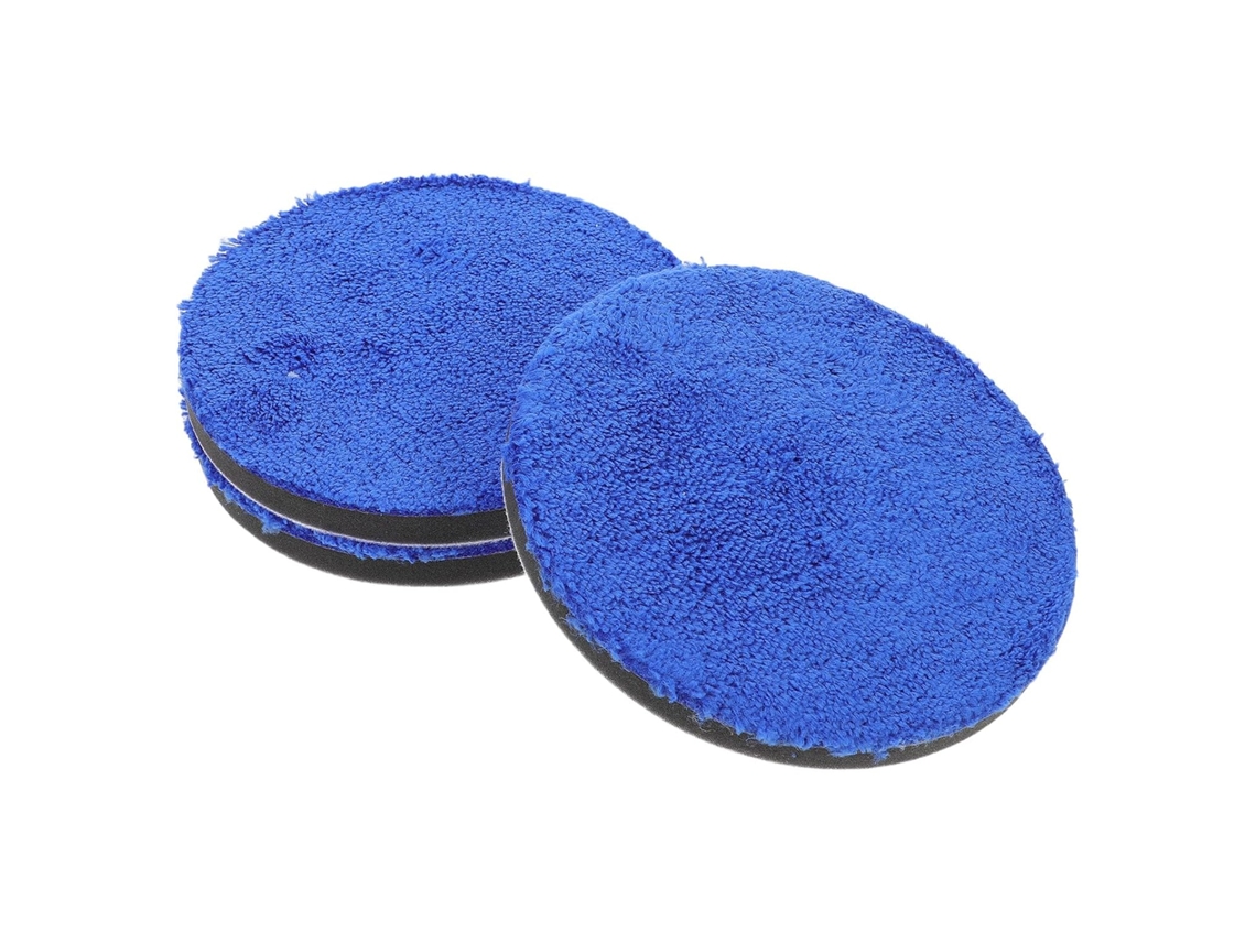 Conjunto de 3 tampas Polyment para proteção da pintura automotiva, em esponja azul.