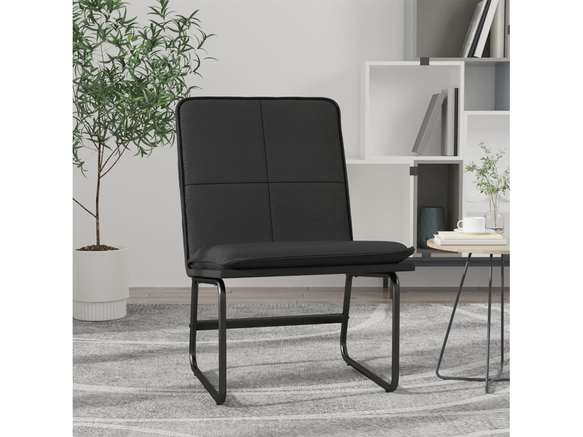 Vidaxl Cadeira Lounge 54x75x76 Cm Couro Artificial Preto