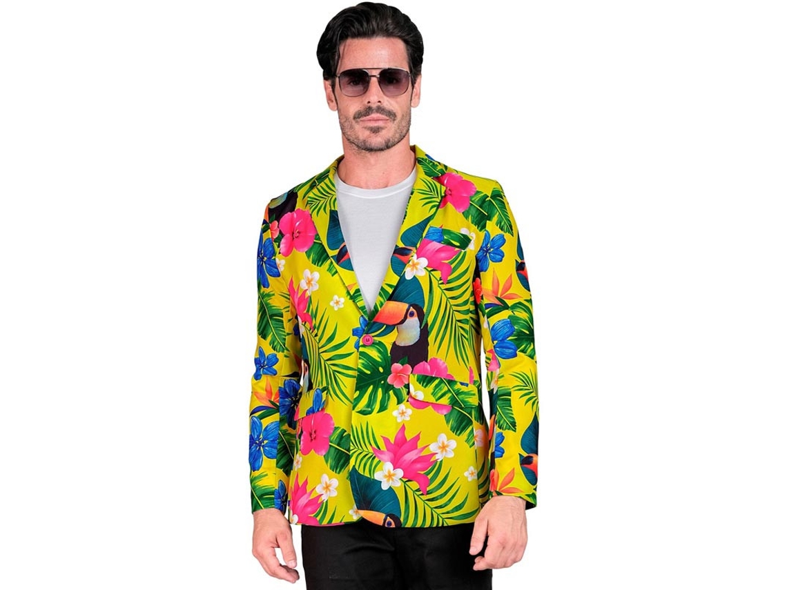 Casaco Tropical Party Amarelo para homem