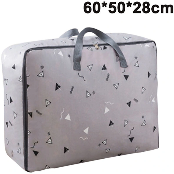 Saco Para Guardar Edredom Cinza, 60x50x28cm, Grosso, Multifuncional, Em Tecido Oxford