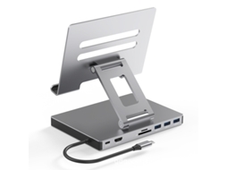 Estação de Encaixe 8 em 1 para Notebook 4K 60Hz Hub USB 3.0 Slot SD TF YANYXR