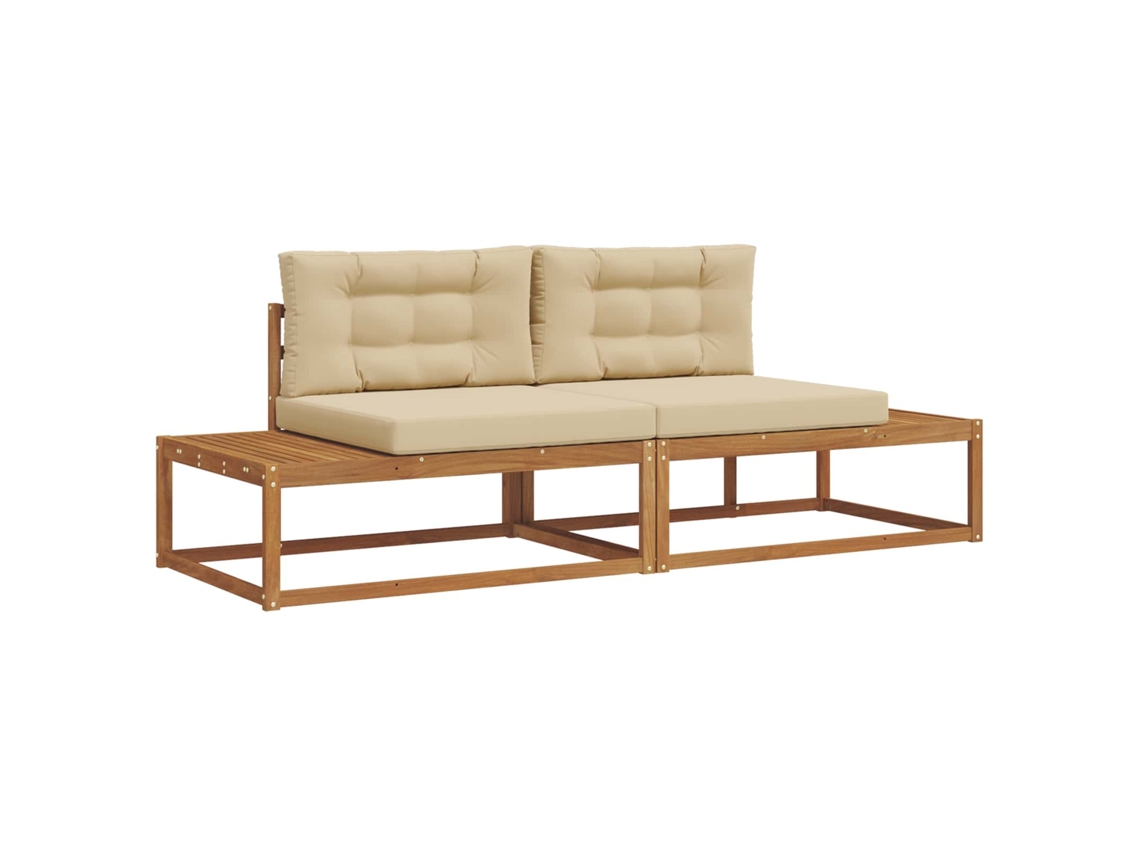 Maison Exclusive - Conjunto De Sofás Para Exterior Com Almofada Natural E Bege