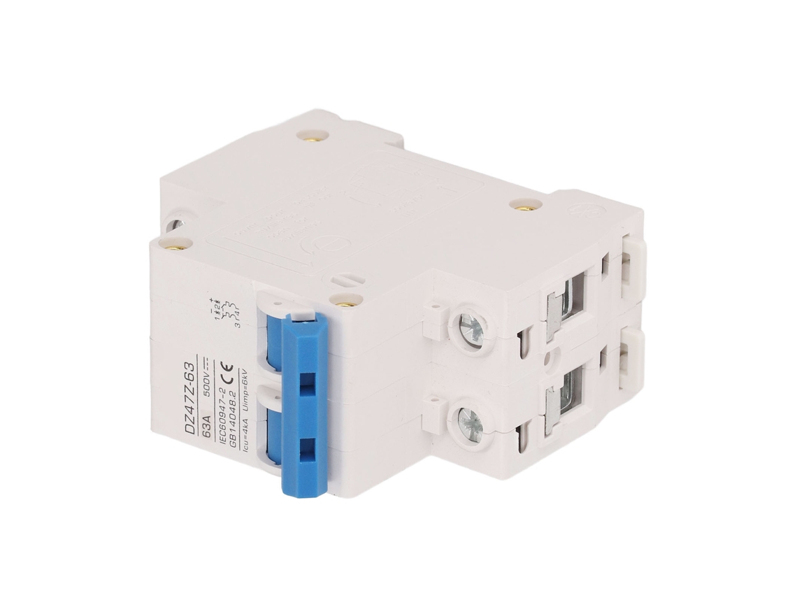 Laxiscreed Disjuntor Miniatura 2p Dc 4ka 6kv Com Proteção Rápida E Alta Capacidade De Interrupção