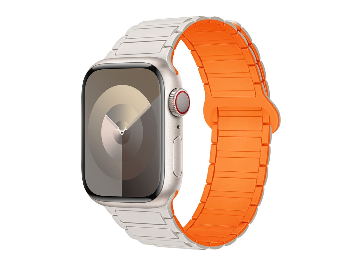 Pulseira para Apple Watch 1 8 e S9 Silicone Bicolor com Imã CHABERLU